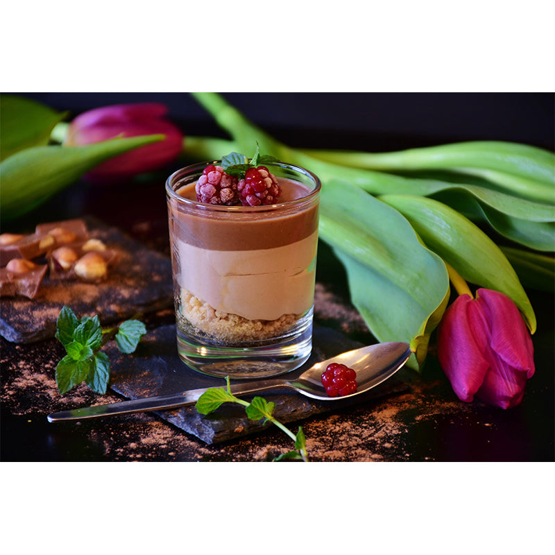 Contemporary Chocolate Mousse Wall Mural Environment Friendly Wallpaper for Cake Shop