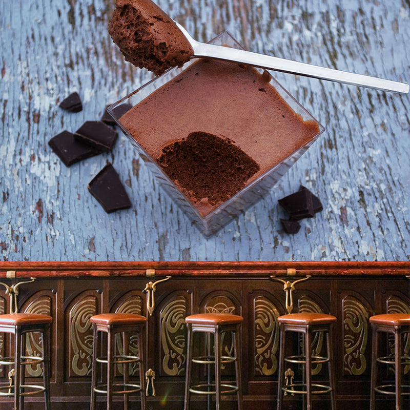 Contemporary Chocolate Mousse Wall Mural Environment Friendly Wallpaper for Cake Shop