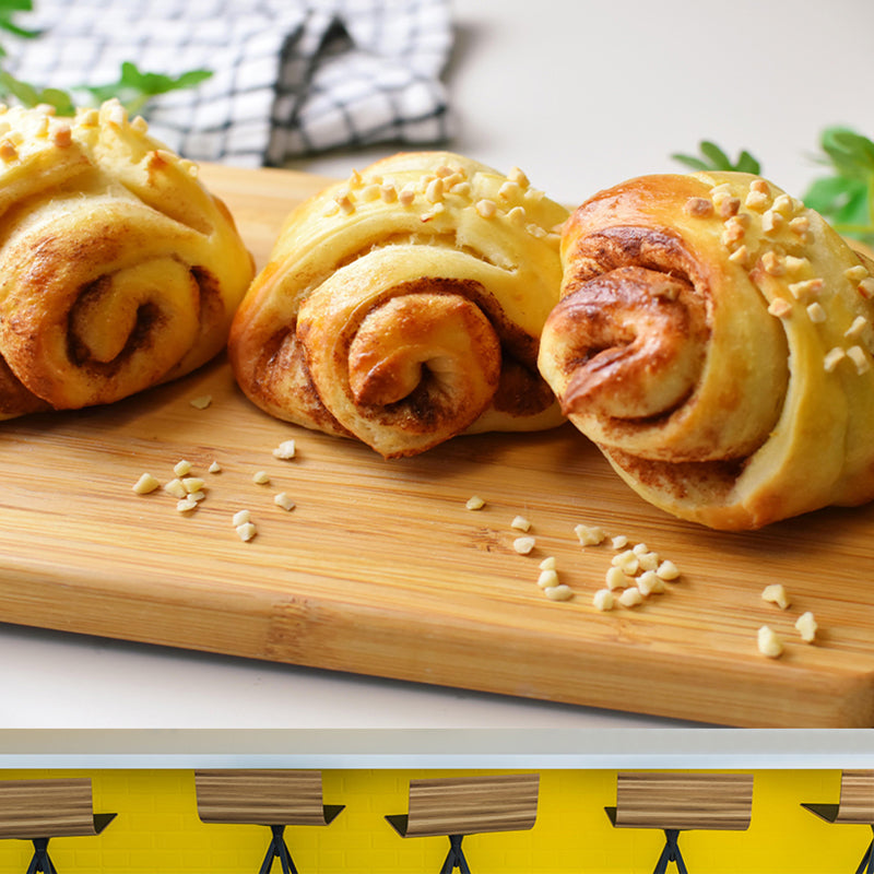 Contemporary Cinnamon Rolls Wall Mural Environment Friendly Wallpaper for Cake Shop