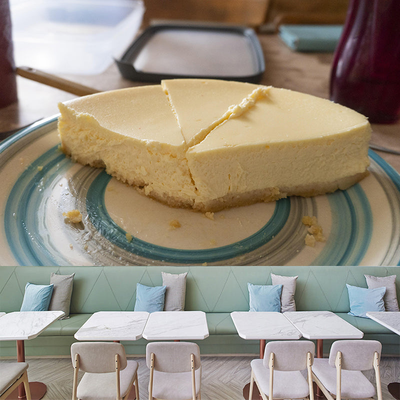 Contemporary Cheesecake Wall Decor Mural Moisture Resistant for Cake Shop