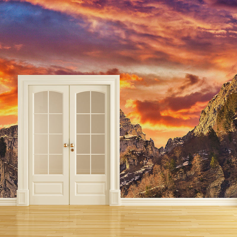 Mountain Landscape Removable Wall Mural for Sitting Room, Personalized Size