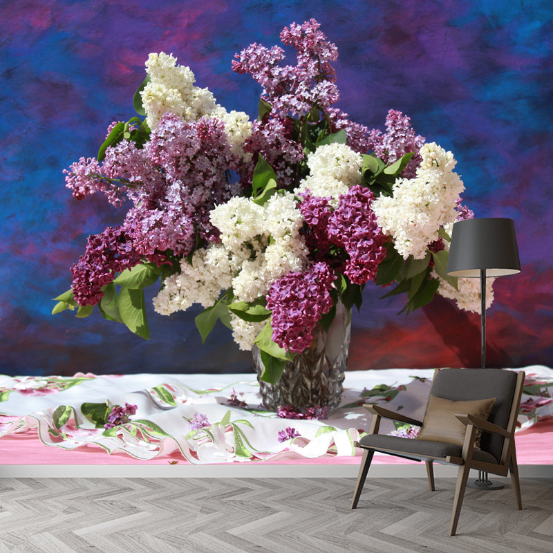 Beautiful Flower Mural Wallpaper for Home Decoration, Personalized Size