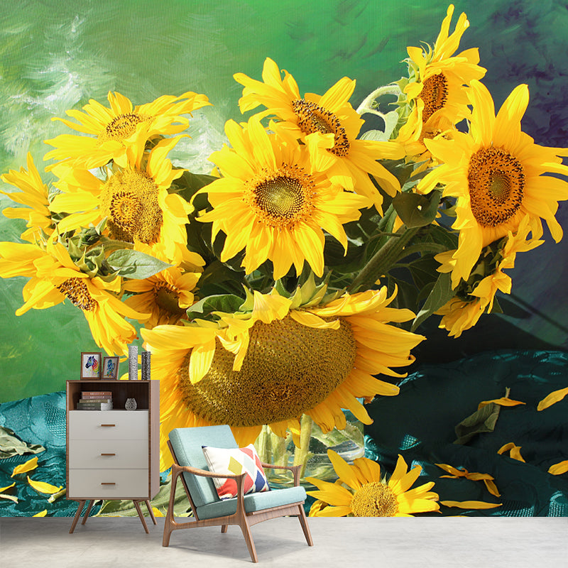 Beautiful Flower Mural Wallpaper for Home Decoration, Personalized Size