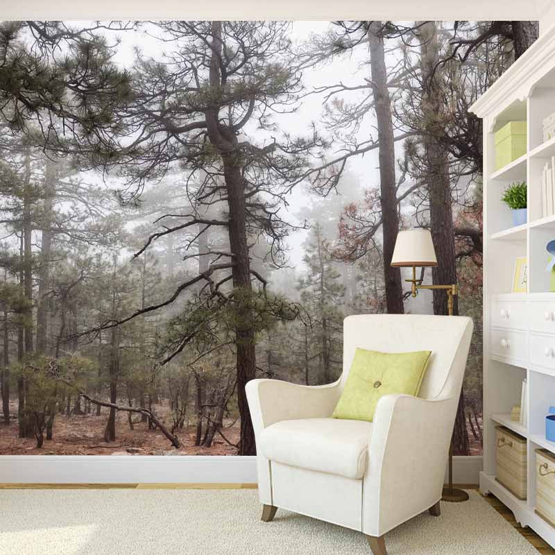 Forest Trees Wall Covering for Dining Room Wall Decor, Moisture Resistant