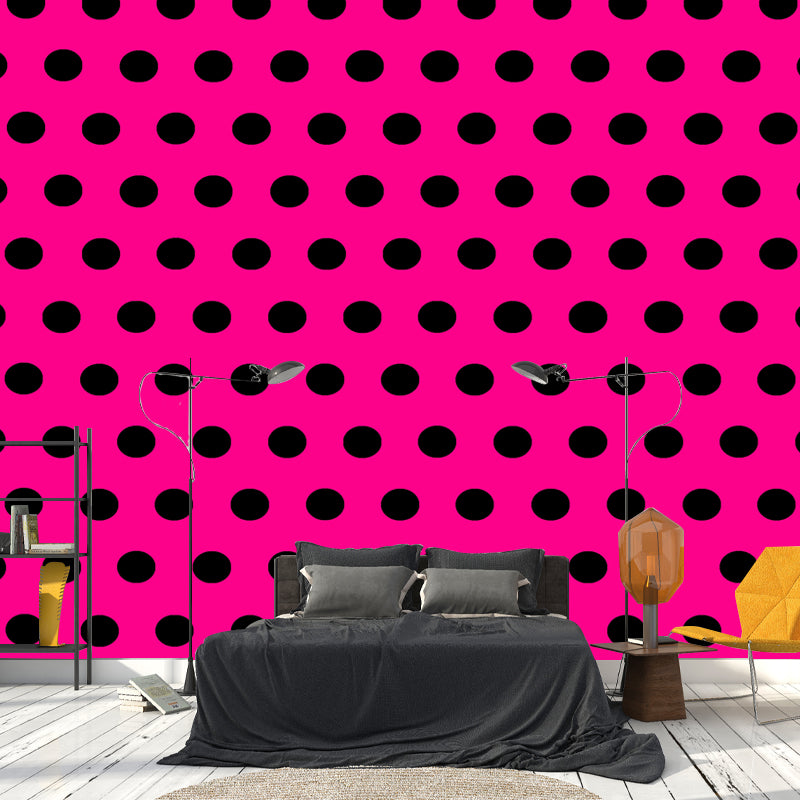 Geometric Patterns Mural Personalized Size Wall Covering for Reading Room