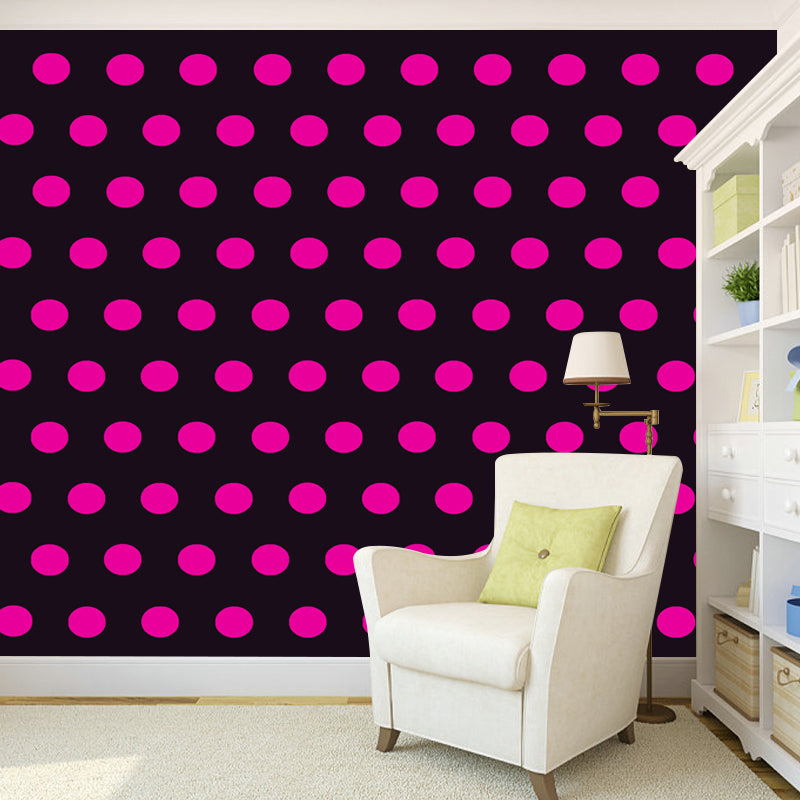 Geometric Patterns Mural Personalized Size Wall Covering for Reading Room