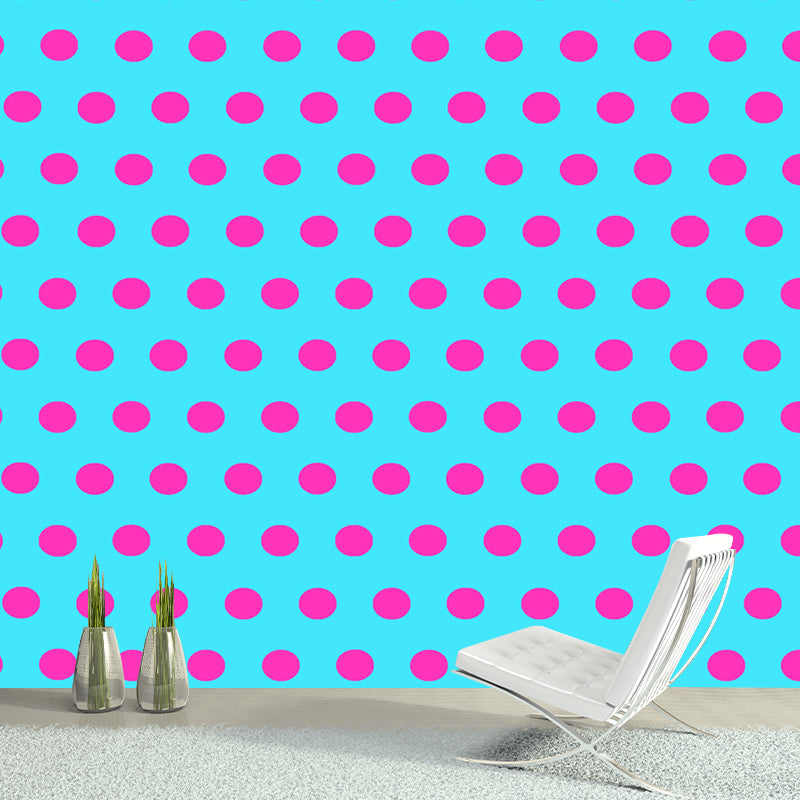 Geometric Patterns Mural Personalized Size Wall Covering for Reading Room