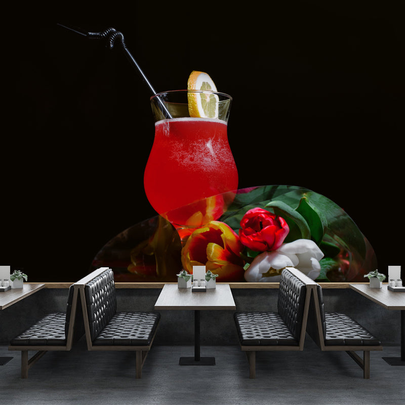 Cocktail Wall Mural Wallpaper for Bar, Made to Measure, Moisture Resistant