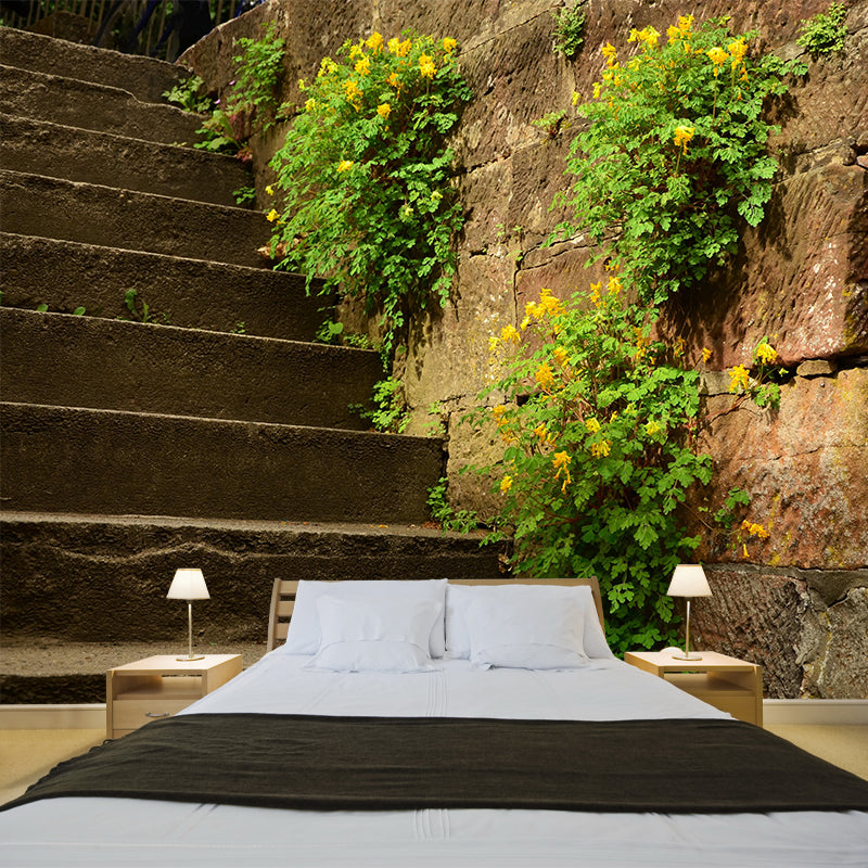 Stairs Architecture Photography Mural Wallpaper Stain Resistant for Room