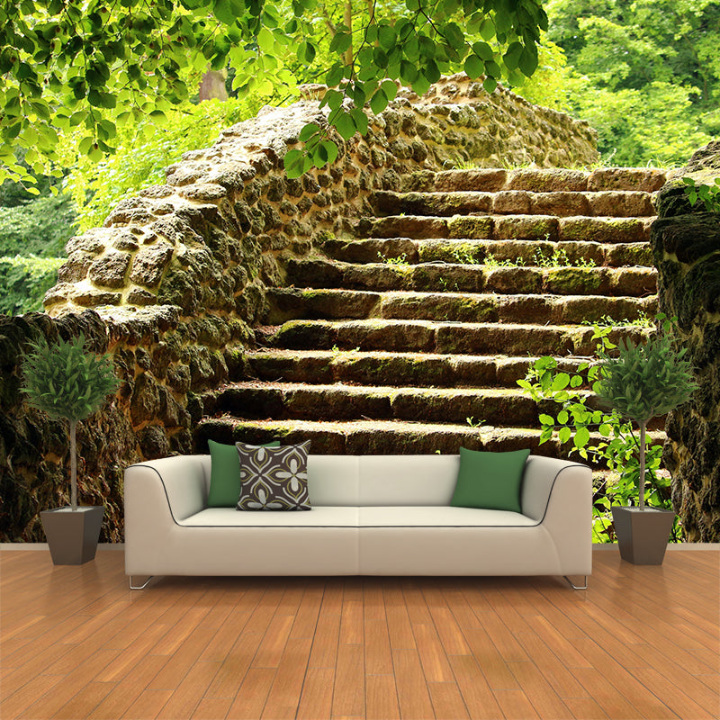 Customized Modern Stairs Building Mural Wallpaper Wall Covering for Living Room