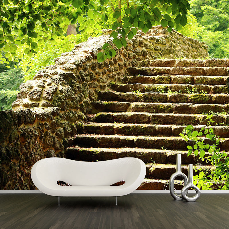 Customized Modern Stairs Building Mural Wallpaper Wall Covering for Living Room