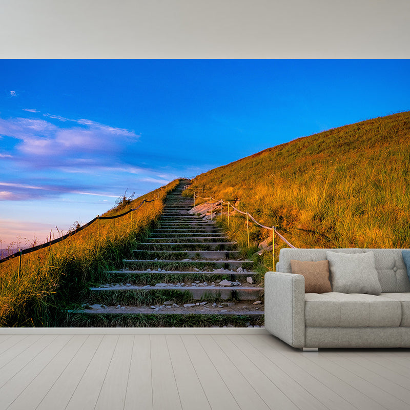 Customized Modern Stairs Building Mural Wallpaper Wall Covering for Bedroom