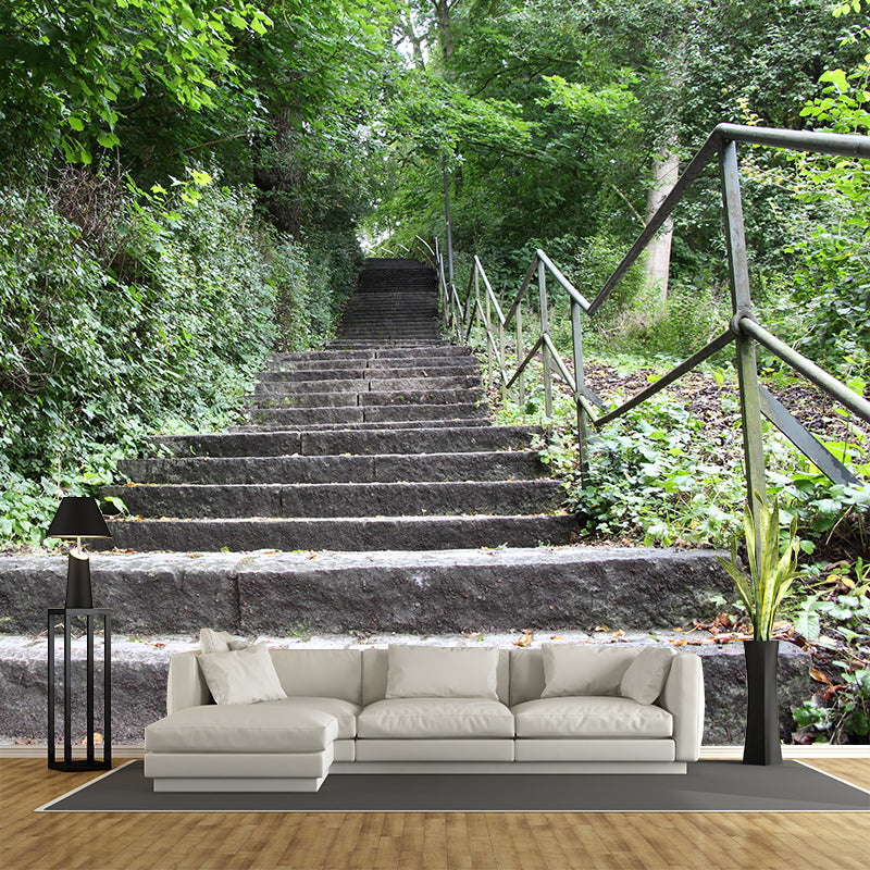 Customized Modern Stairs Building Mural Wallpaper Wall Covering for Bedroom