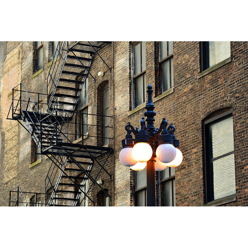 Contemporary Stairs Architecture Mural Wallpaper Stain Resistant for Bedroom