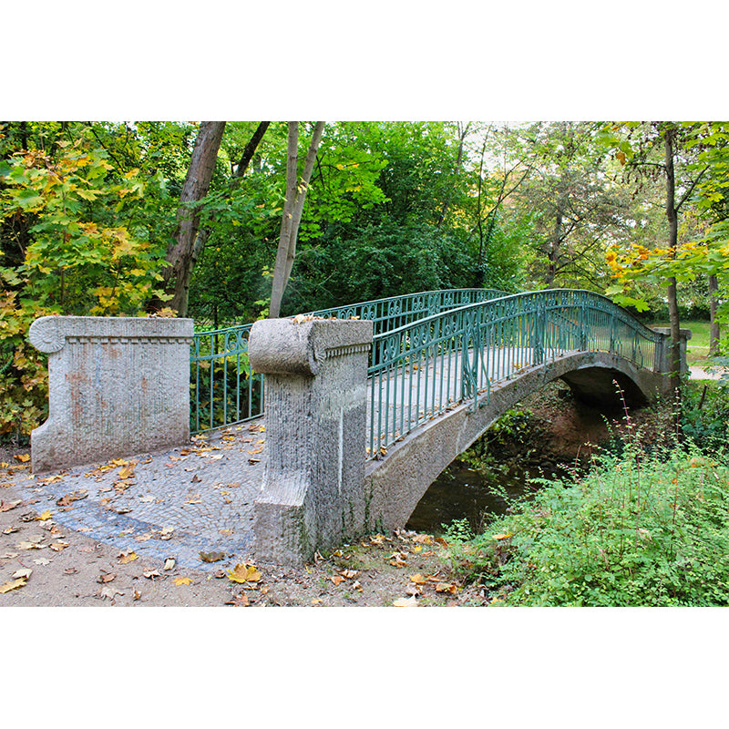 Contemporary Stone Bridge Architecture Mural Wallpaper Stain Resistant for Study Room