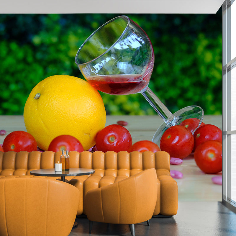 Contemporary Photography Wine Wall Mural Moisture Resistant for Pub Shop