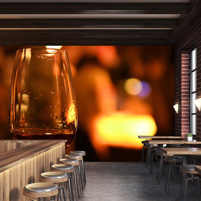 Wine Wall Mural Moisture Resistant Contemporary Photography Wall Art for Pub