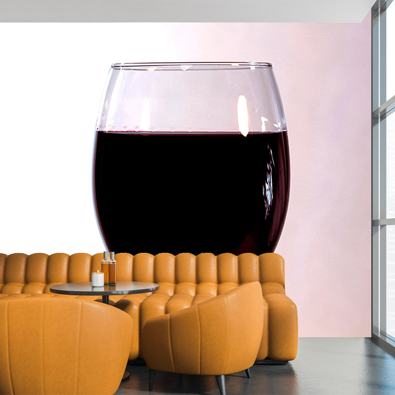 Wine Wall Mural Moisture Resistant Contemporary Photography Wall Art for Pub