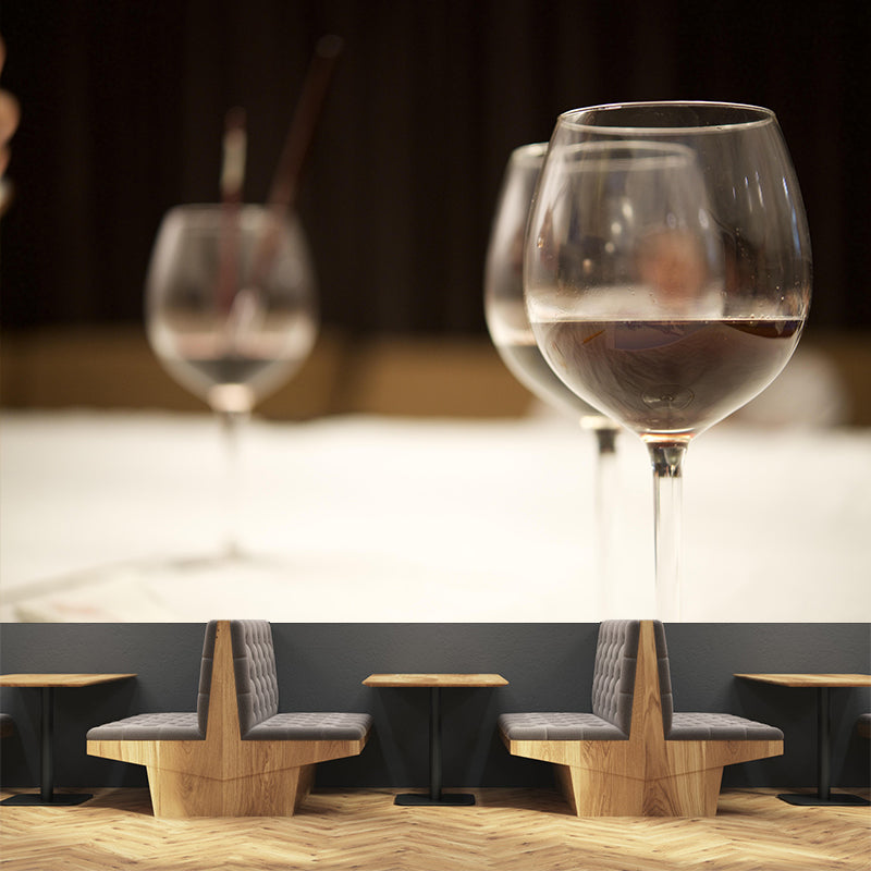 Contemporary Wine Wall Mural Moisture Resistant Photography Style for Bar Shop