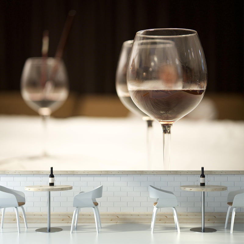 Contemporary Wine Wall Mural Moisture Resistant Photography Style for Bar Shop