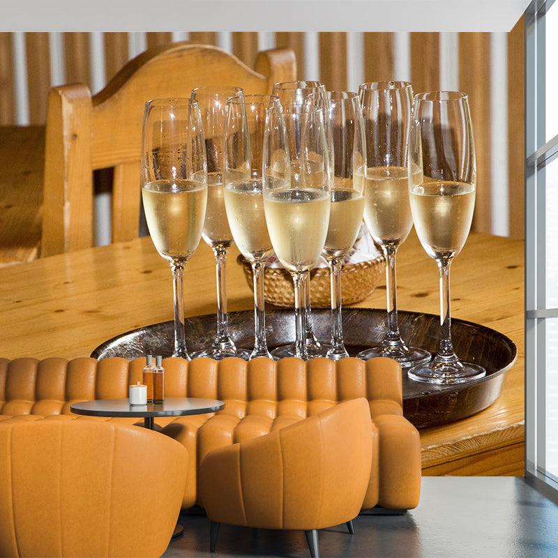 Contemporary Wine Wall Mural Moisture Resistant Photography Style for Bar Shop