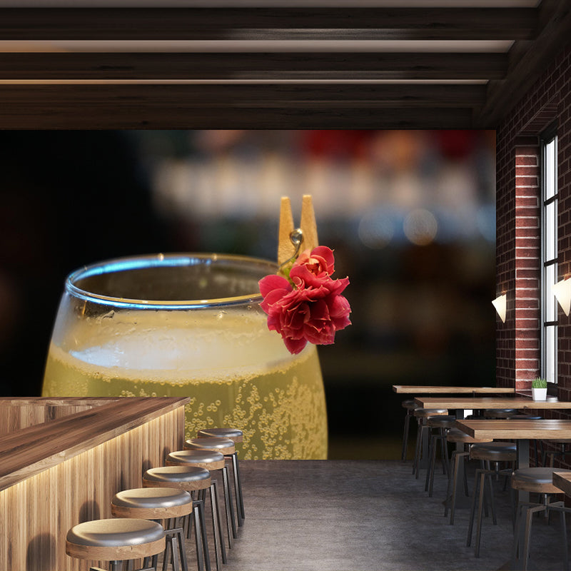 Customized Modern Mural Wallpaper Moisture Resistant Bar Shop Wall Decor