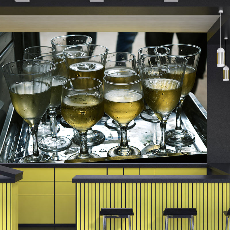 Customized Modern Mural Wallpaper Moisture Resistant Bar Shop Wall Decor