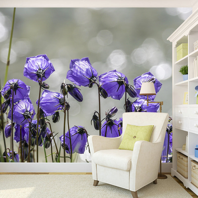 Customized Bluebell Mural Wall Covering Eco-friendly Wallpaper for Bedroom