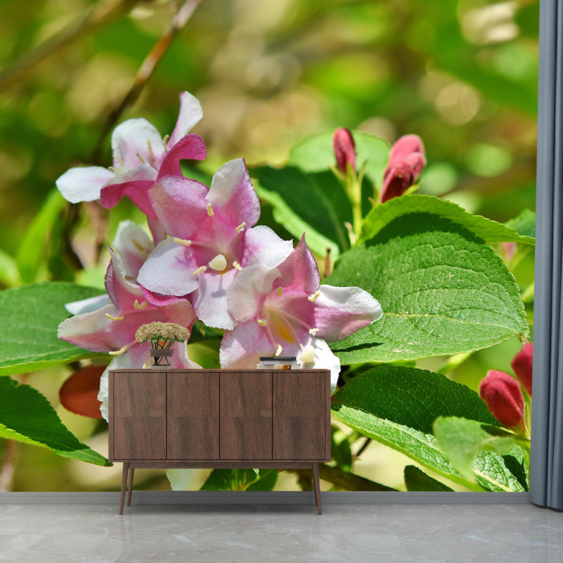 Customized Jasmine Mural Wall Covering Eco-friendly Wallpaper for Bedroom