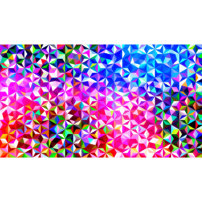 Geometric Shape Mural Wallpaper Moisture Resistant for Sitting Room, Waterproofing