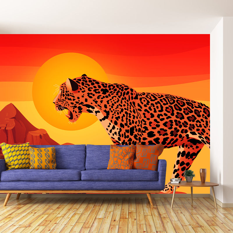 Forest Beast Animal Mural Wallpaper Wall Covering Mildew Resistant for Living Room