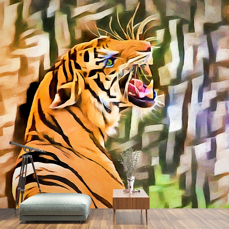 Forest Beast Animal Mural Wallpaper Wall Covering Mildew Resistant for Living Room