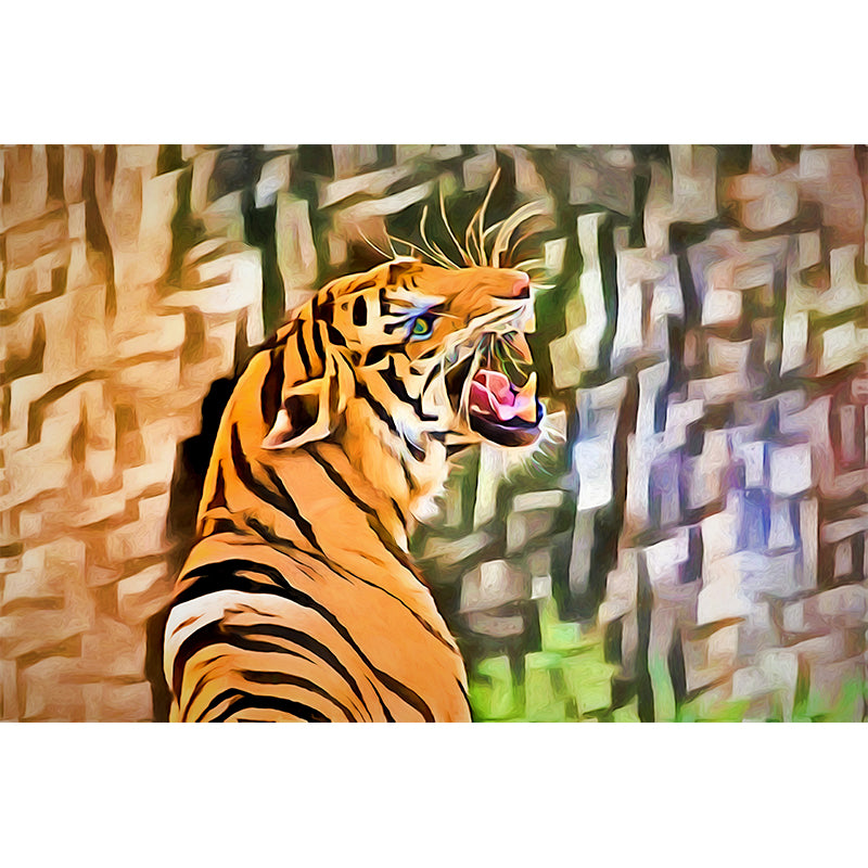 Forest Beast Animal Mural Wallpaper Wall Covering Mildew Resistant for Living Room