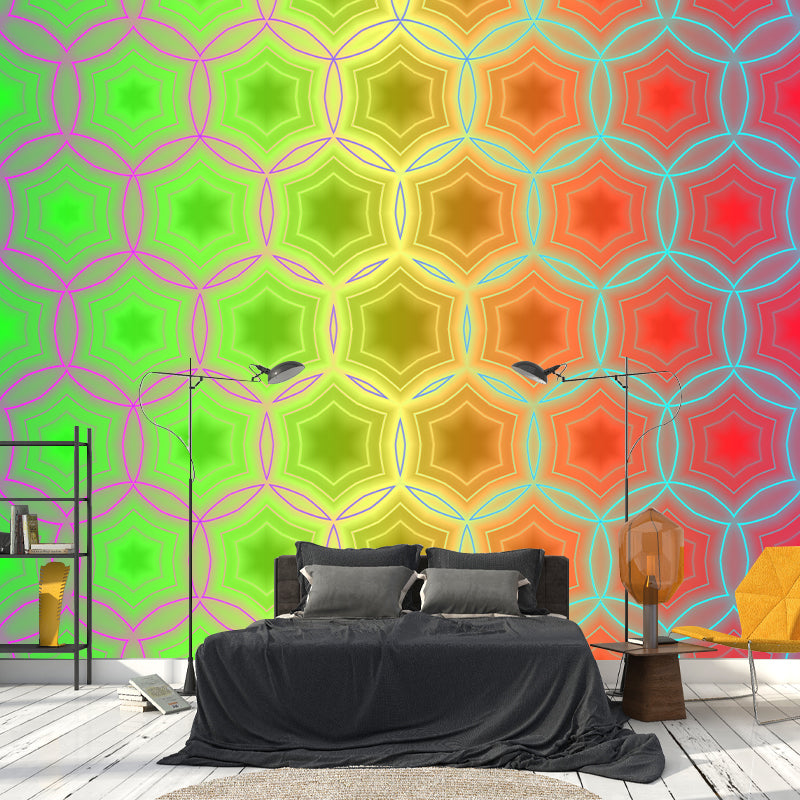 Geometric Shapes Illustration Wall Mural for Bedroom Living Room Decoration