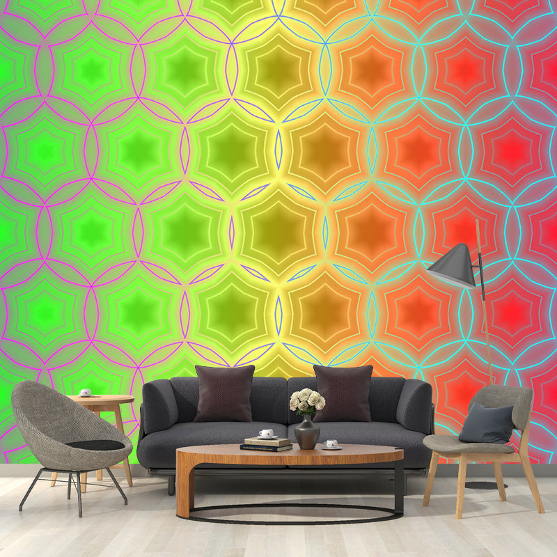 Geometric Shapes Illustration Wall Mural for Bedroom Living Room Decoration