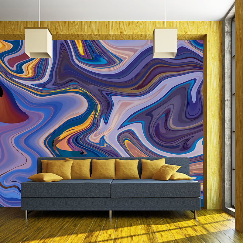 Abstract Swirl Mural Wallpaper Sitting Room Decoration, Personalized Size Available