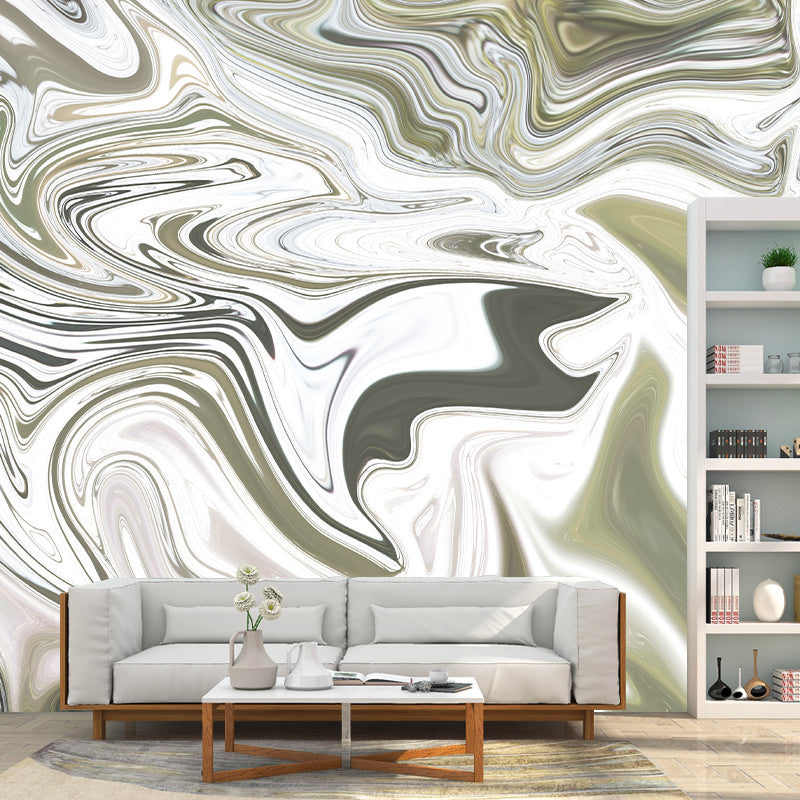 Abstract Illustration Contemporary Mural for Living Room, Stain Resistant