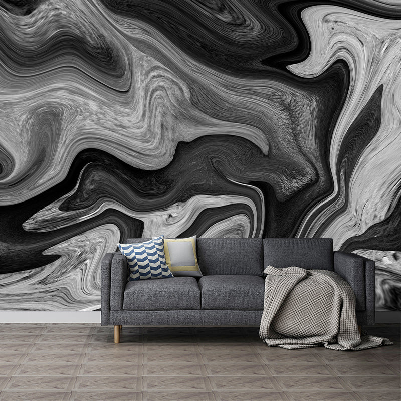 Abstract Illustration Contemporary Mural for Living Room, Stain Resistant