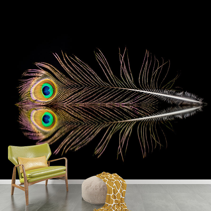 Flying Feathers Mural Wallpaper for Sleeping Room, Mural Wallpaper for