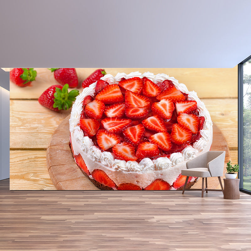 Sweet Fruit Cake Mural Wallpaper for Cake Shop Wall Decor, Made to Measure