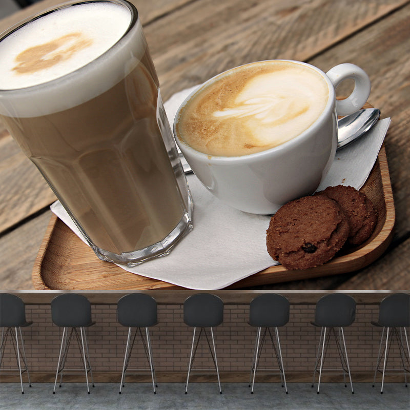 Aroma Coffee Mural Wallpaper Stain Resistant Wall Decor for Coffee Shop, Customized Size