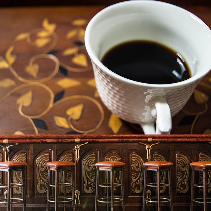 Aroma Coffee Mural Wallpaper Stain Resistant Wall Decor for Coffee Shop, Customized Size