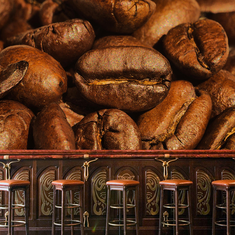 Modern Coffee Shop Wall Decor Coffee Beans Mural Wallpaper, Water Resistant