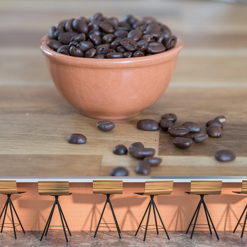 Minimalism Style Coffee Beans Mural Wallpaper for Coffee Shop, Custom Size Available