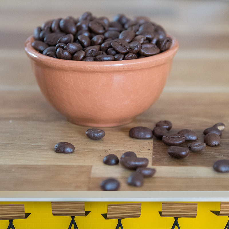 Minimalism Style Coffee Beans Mural Wallpaper for Coffee Shop, Custom Size Available