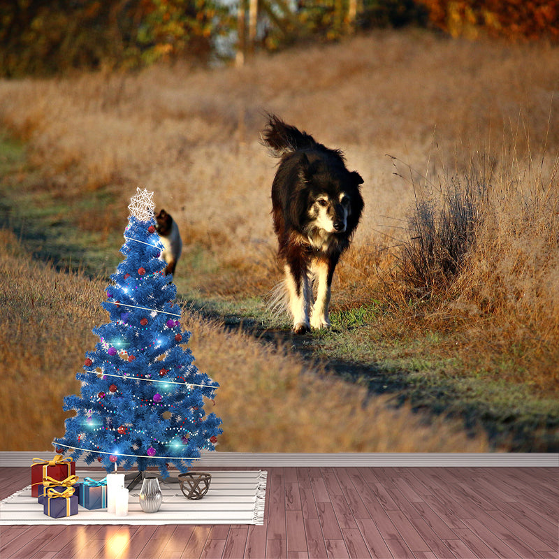 Lovely Border Collie Mural Wall Decor Living Room Wall Covering for Decoration