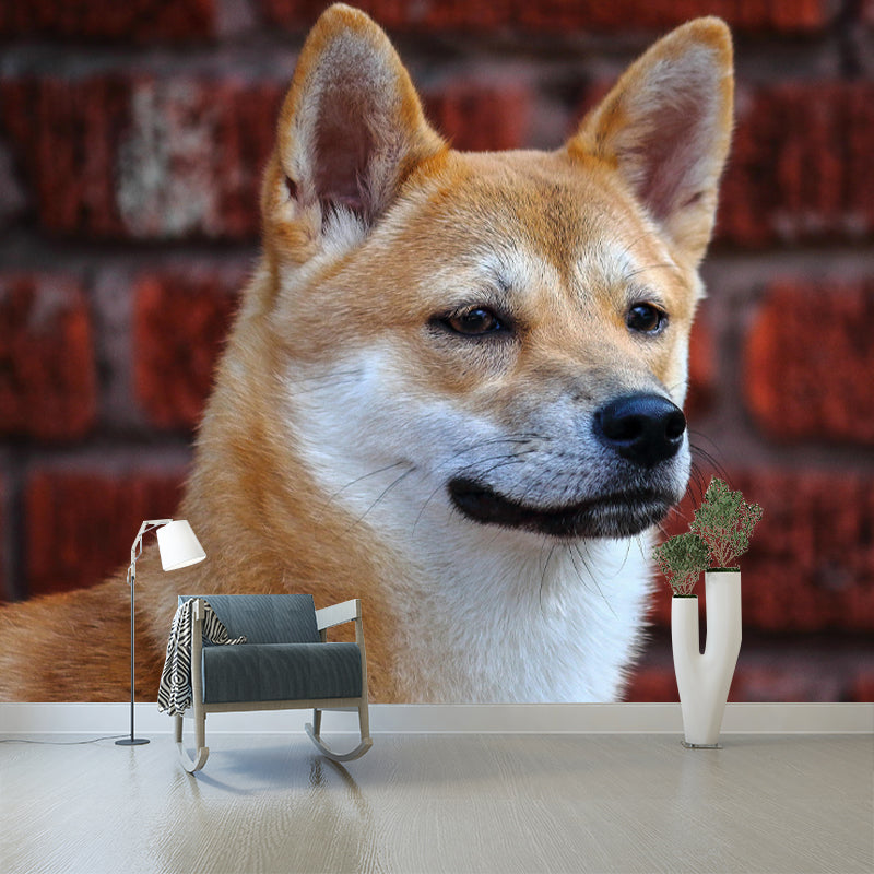 Shiba Inu Mural Environment Friendly Wallpaper Home Decoration for Bedroom