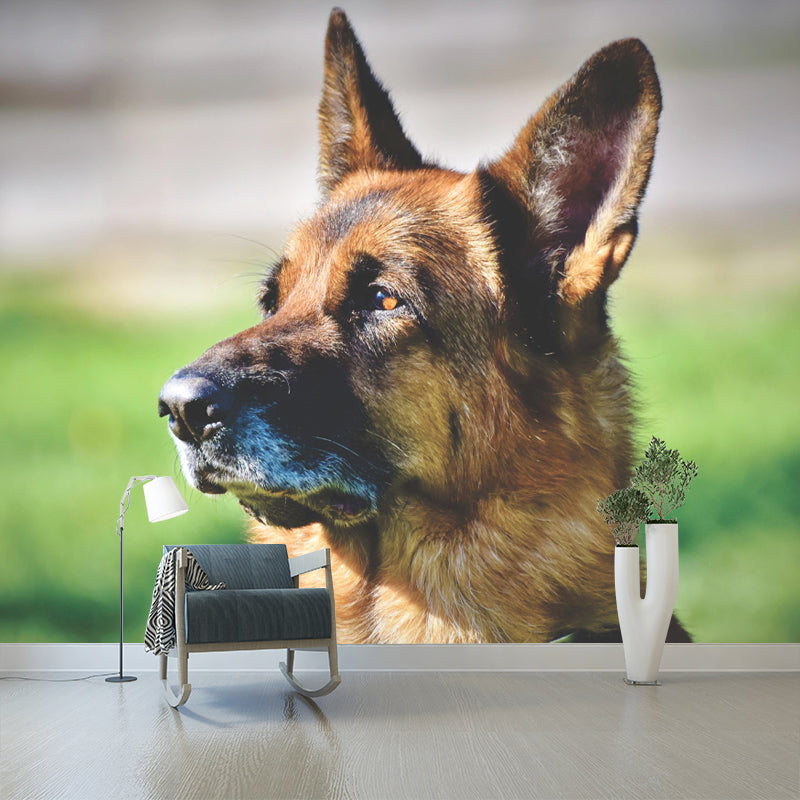 Handsome German Shepherd Mural Wall Decor Living Room Wall Covering for Decoration