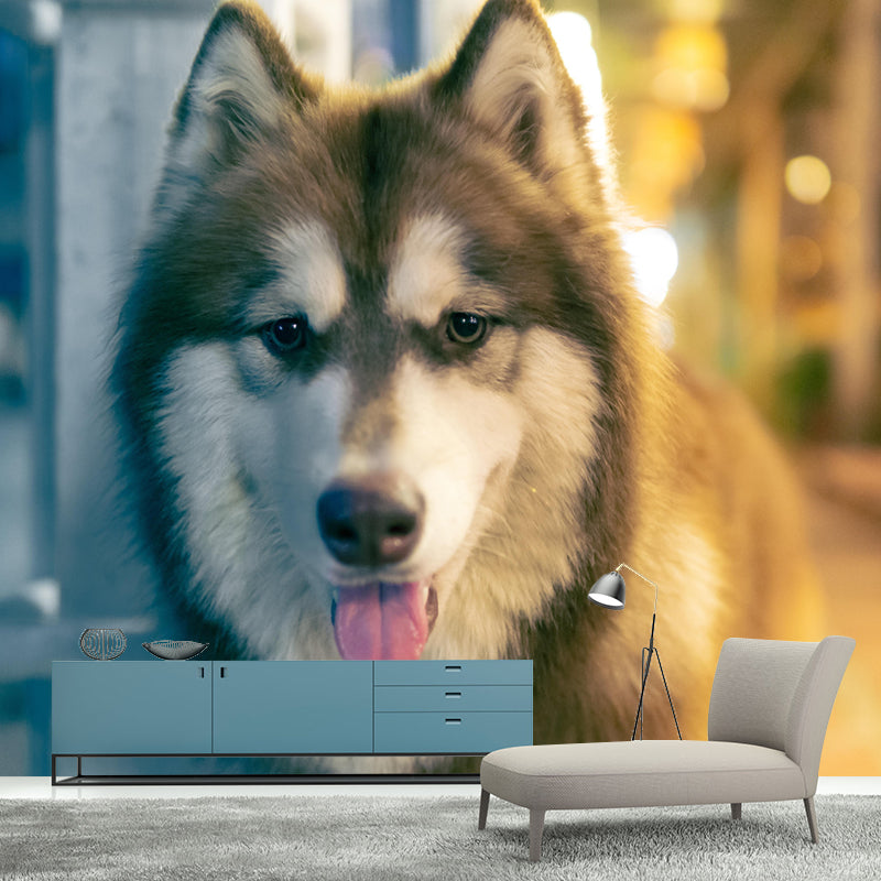 Lovely Husky Mural Wall Decor Living Room Wall Covering for Decoration