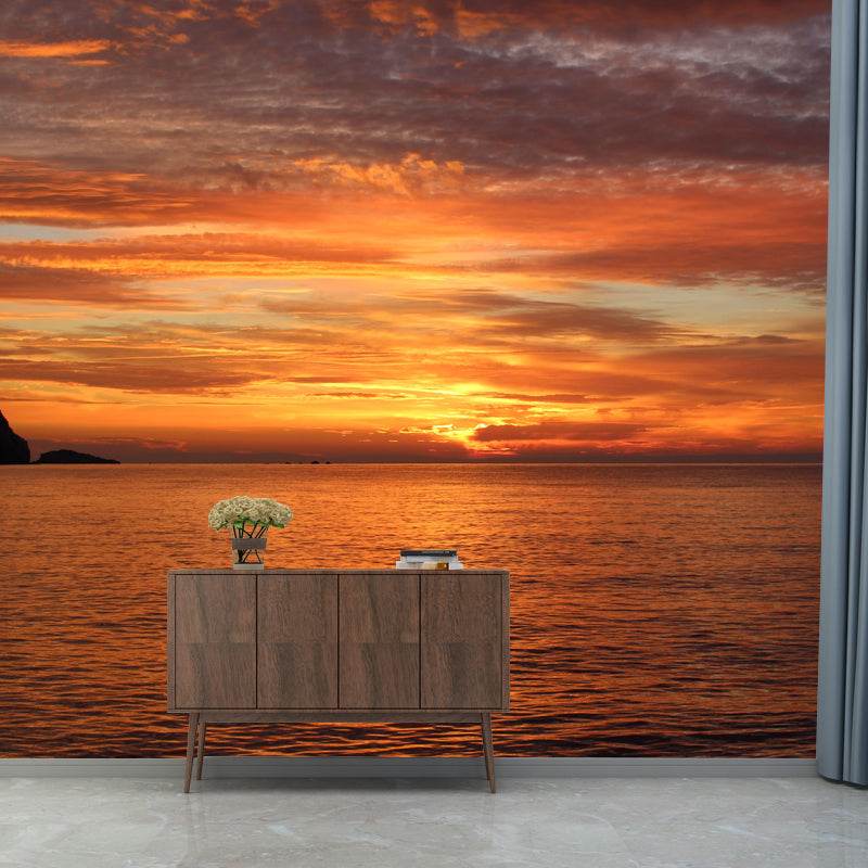 Boundless Sea Mural Environment Friendly Wallpaper Decoration for Living Room